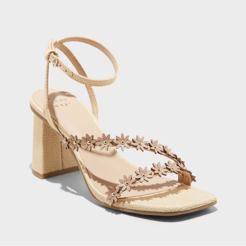 A New Day -  Women's Strappy High Heels Dress Adjusta Beige